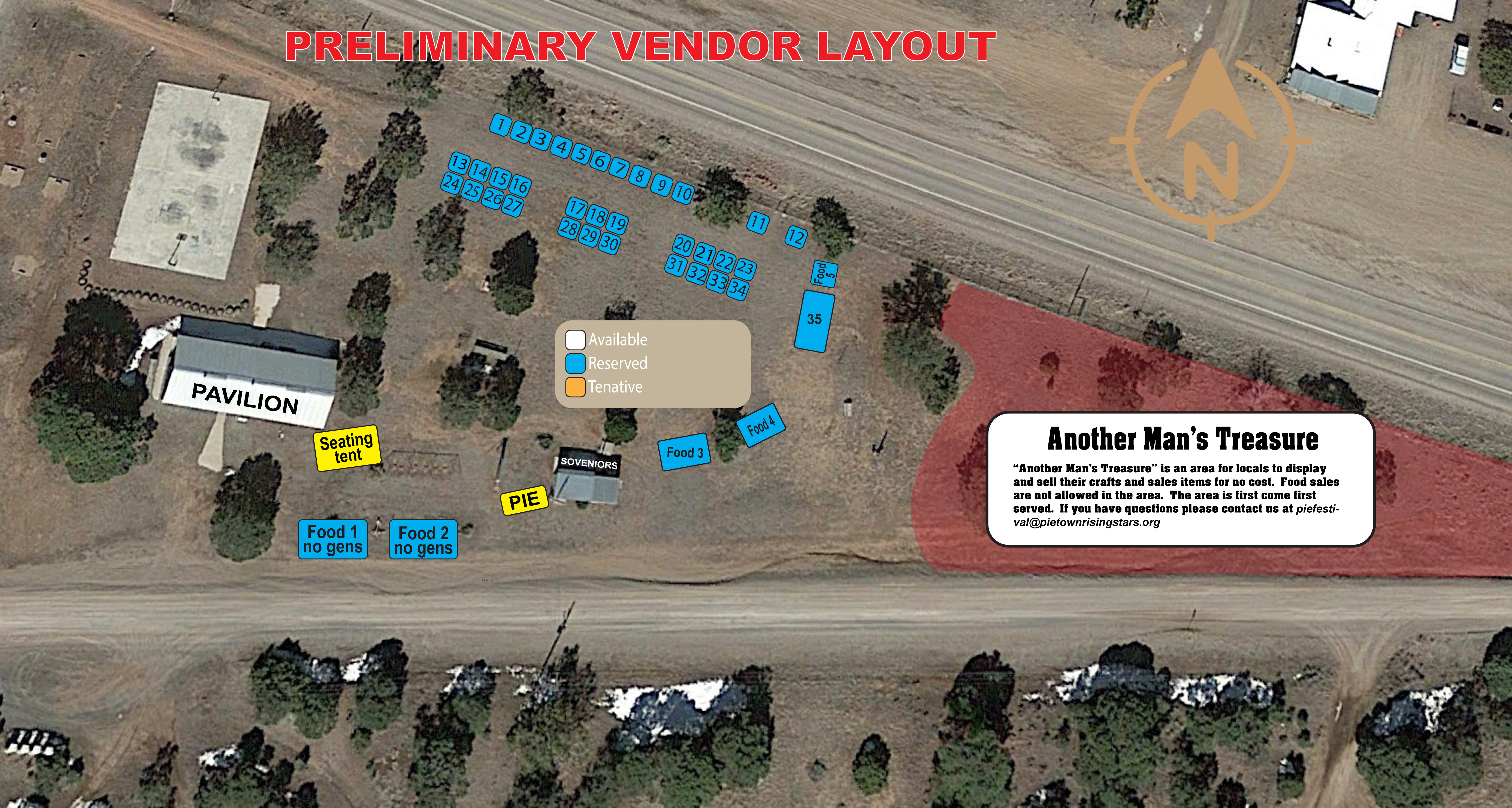 Pie Festival vendor map