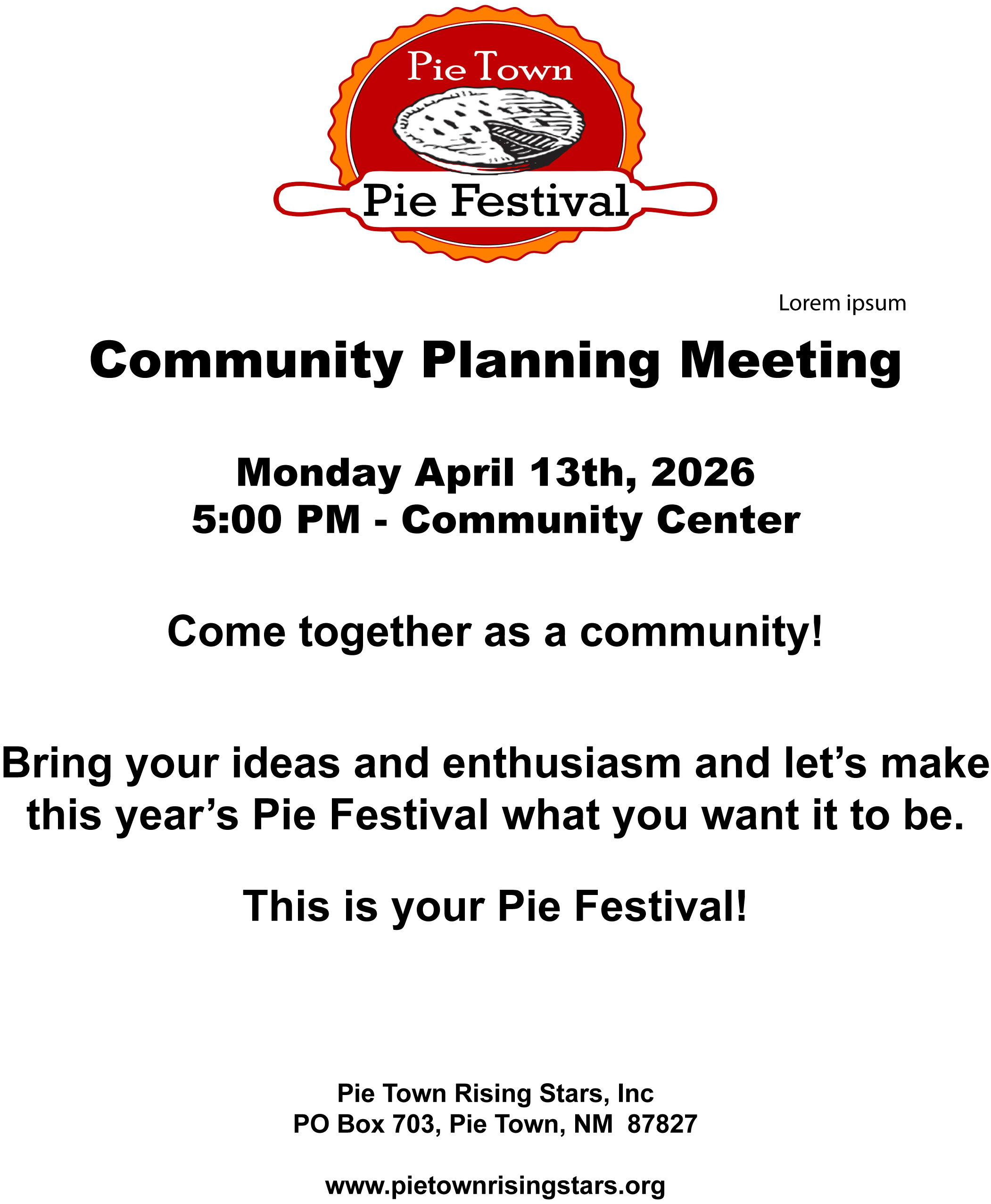 Pie Festival vendor map